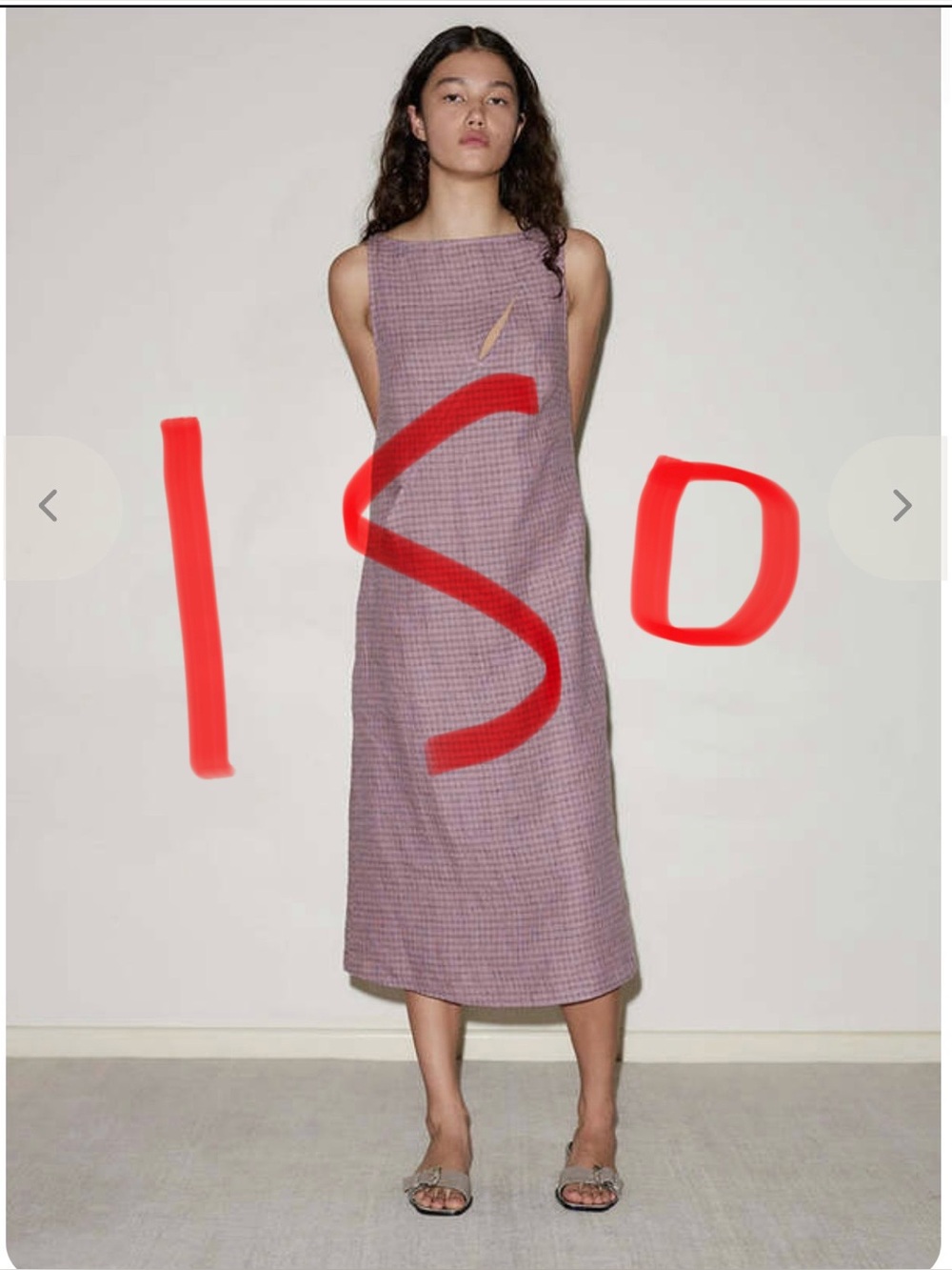 ISO DEIJI STUDIOS HIGH TIE DRESS musk check